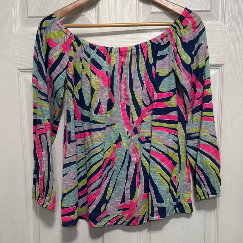 Lilly Pulitzer Multicolor Off-Shoulder Blouse